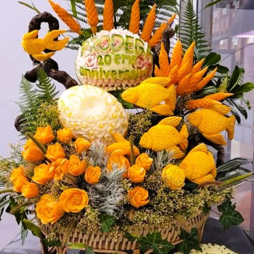 5 Sculptures sur fruits